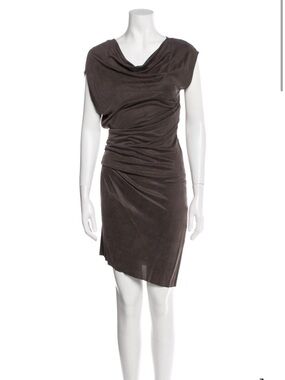 Helmut Lang Draped Ruched Sleeveless Dress